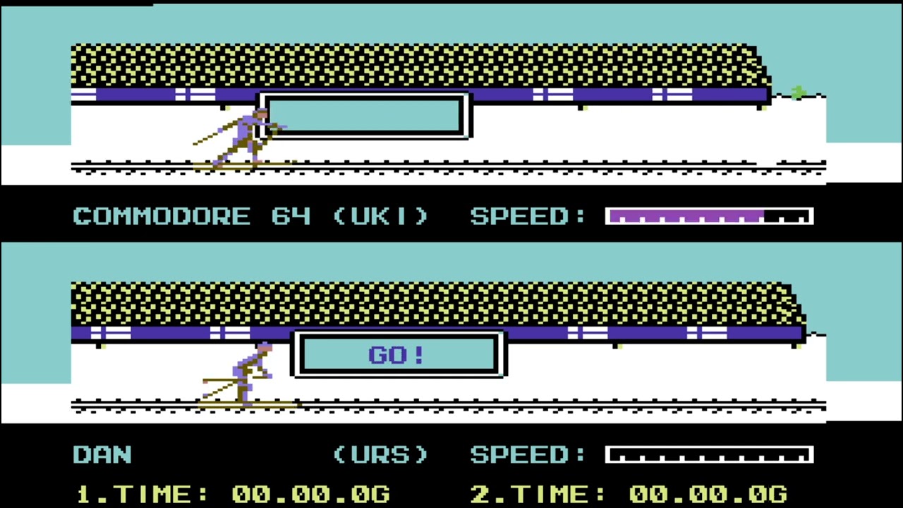 C64 Game: Skiing (1986, Megasystems Oy/Floppy Magazine 64)