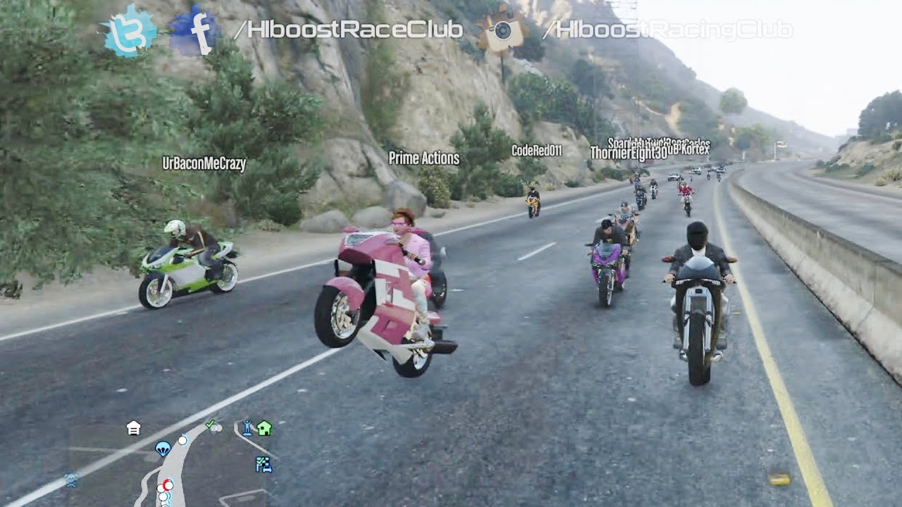 Grand Theft Auto V Online (XB1) | Street Bike Meet Pt.1 | Road Trip, City Cruise, Cop Chases & More