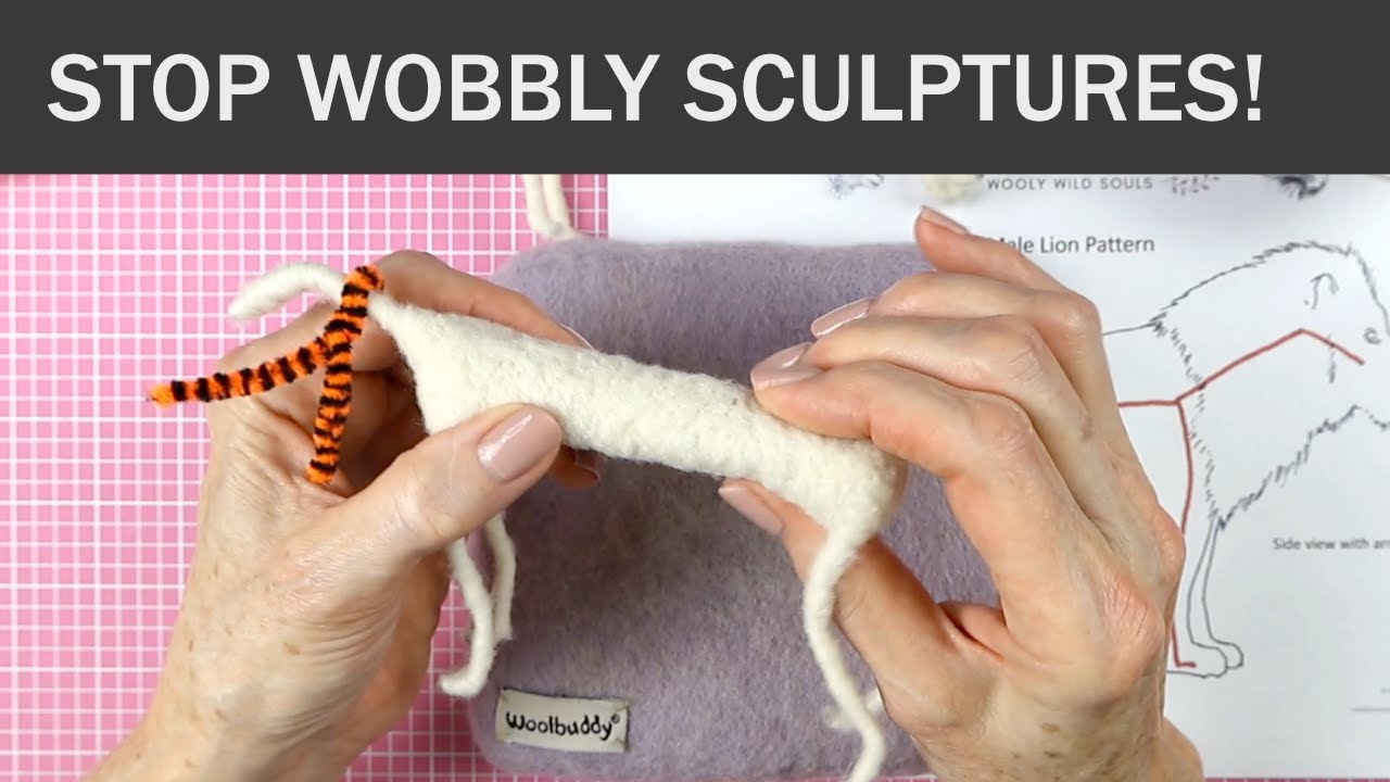 Solid Core Wool Base: Needle Felting Tips for STRONG Sculptures #NeedleFelting #CoreWool (FAQ #11)