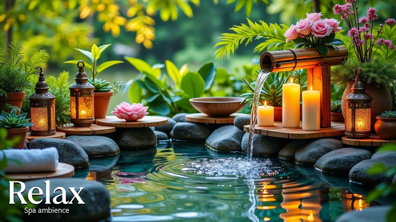Расслабляющая музыка для оздоровления + звуки воды 🌿 Облегчение бессонницы, снятие тревоги и глубок