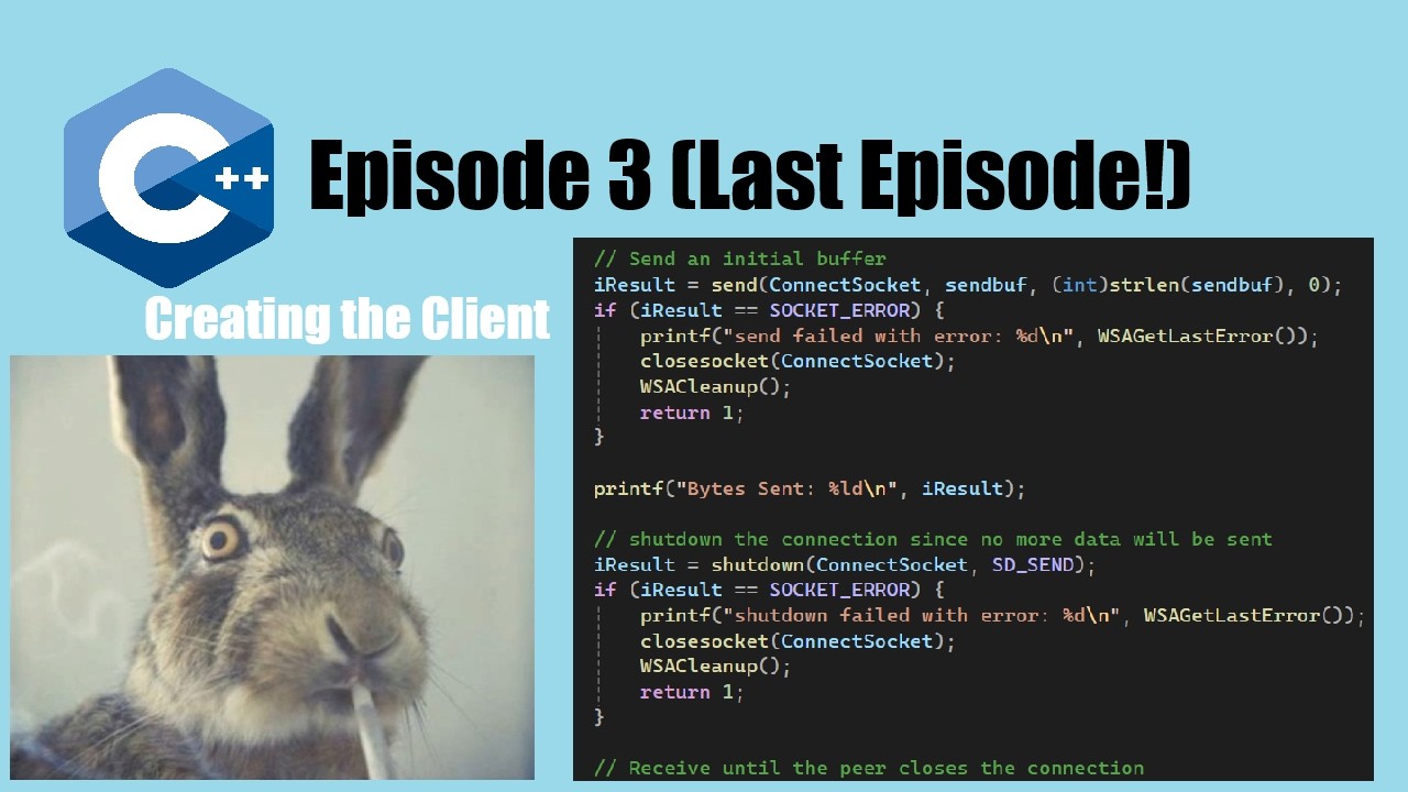 Создание TCP-сервера на C++ для начинающих — Эпизод №3 (Создание клиента!)