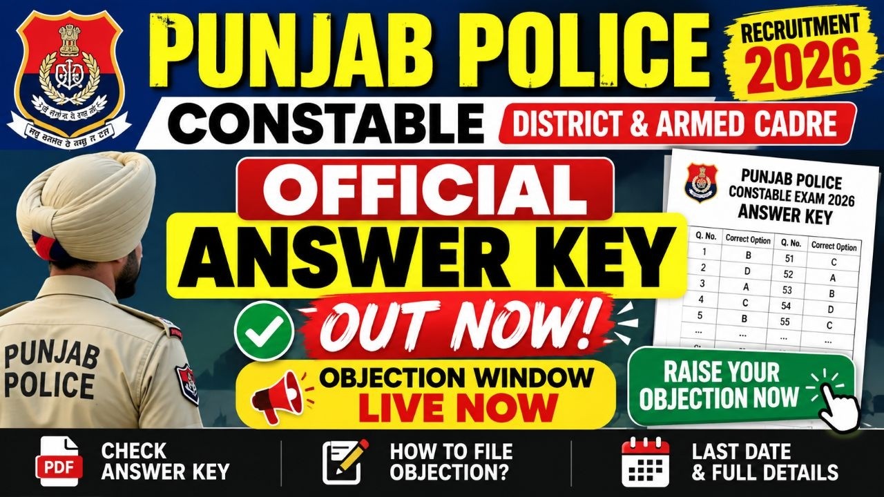 🚨 Punjab Police Constable Answer Key 2026 Out | Official Answer Key Released | Objection window open