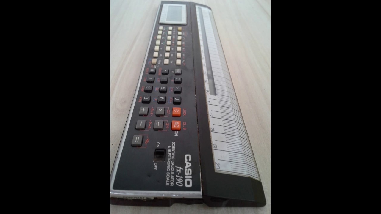Vintage Calculator Casio FX-190 Programmable Scale Scientific Japan