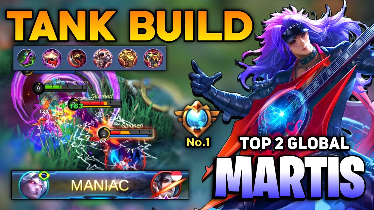 MANIAC! Martis Full Tank Build [ Top Global Martis Best Build 2021 ] By Martis mono psico - MLBB