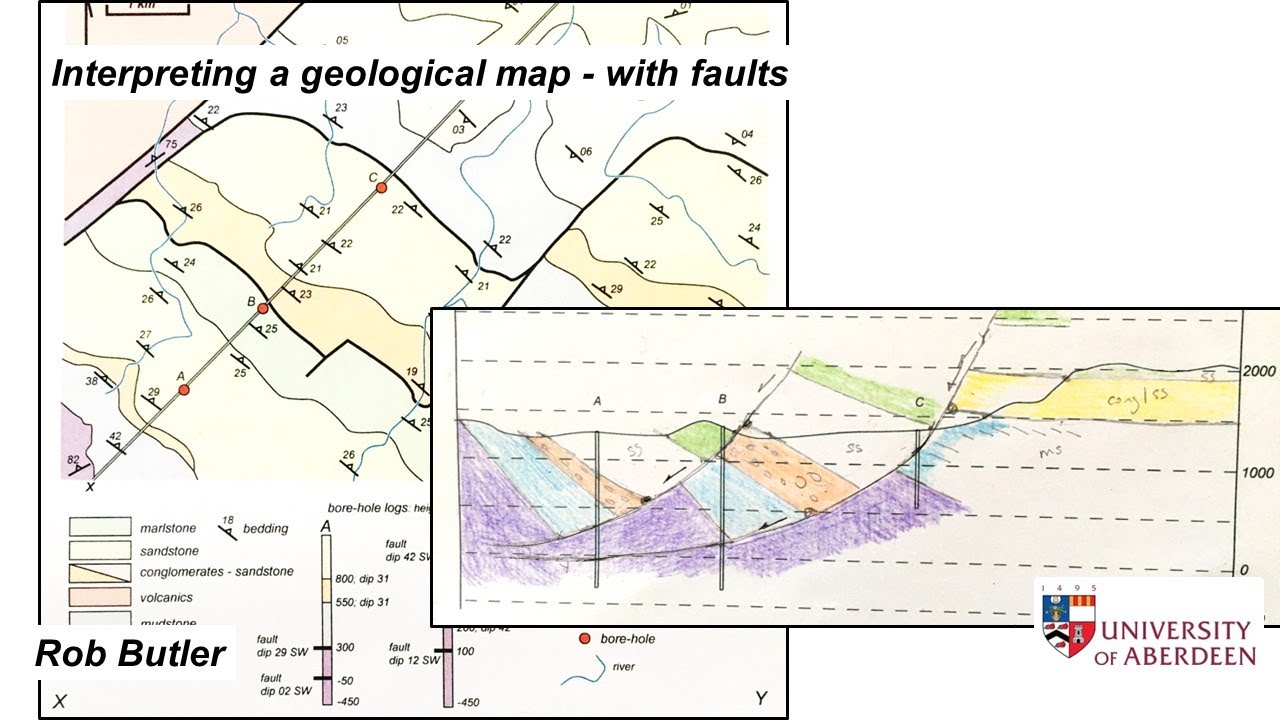 Interpreting a geological map - with faults