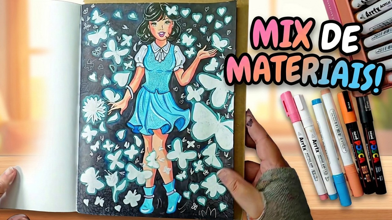 Turma da Mônica Jovem  - Colorindo com diversos materiais 