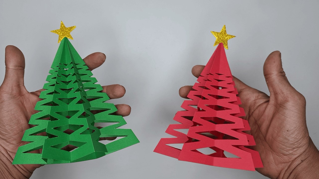 Create a Stunning 3D Paper Christmas Tree in Minutes! 🎄✨