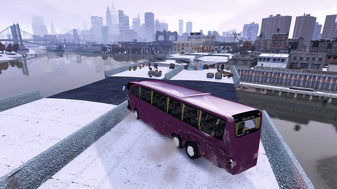 GTA 4 WINTER CRASH TEST OF REAL CARS 133