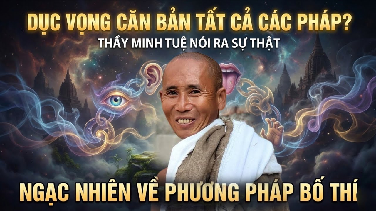 Dục Vọng Căn Bản Tất Cả Các Pháp? Thầy Minh Tuệ Nói Sự Thật - Ngạc Nhiên Về Phương Pháp Bố Thí