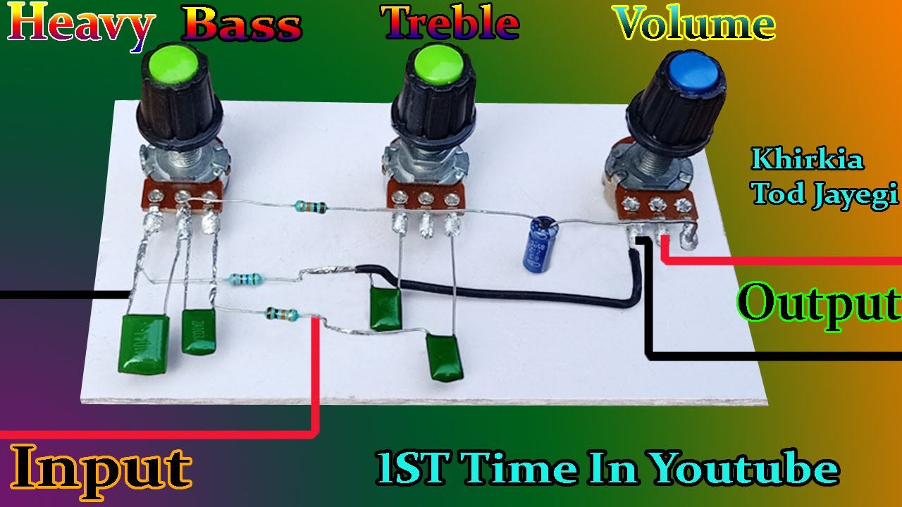 Ultra Bass Treble Volume Controller // How to Make Bass Treble Volume for any  Amplifier