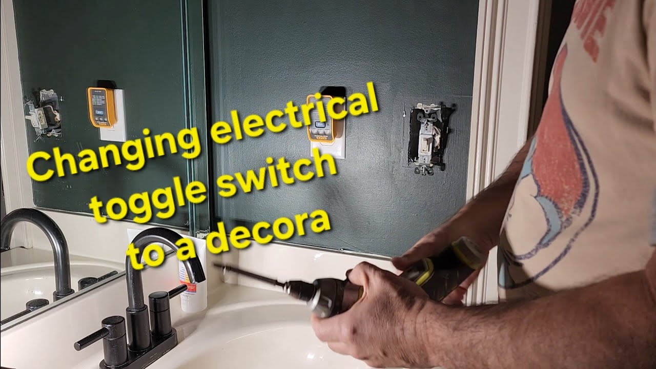 How I changeElectrical  switch change in the bathroom to a decora