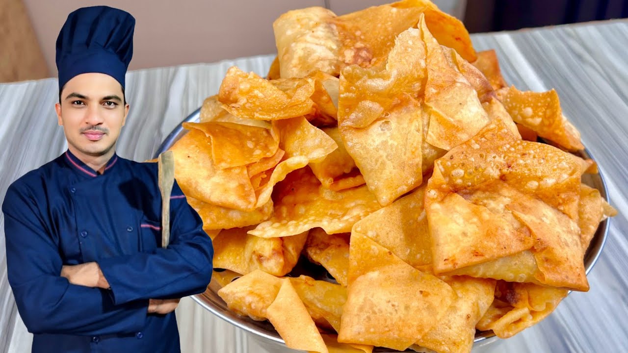 One Bite Mini Chicken Samosa |Chicken Wontons Samosa Recipe|Chef M Afzal|
