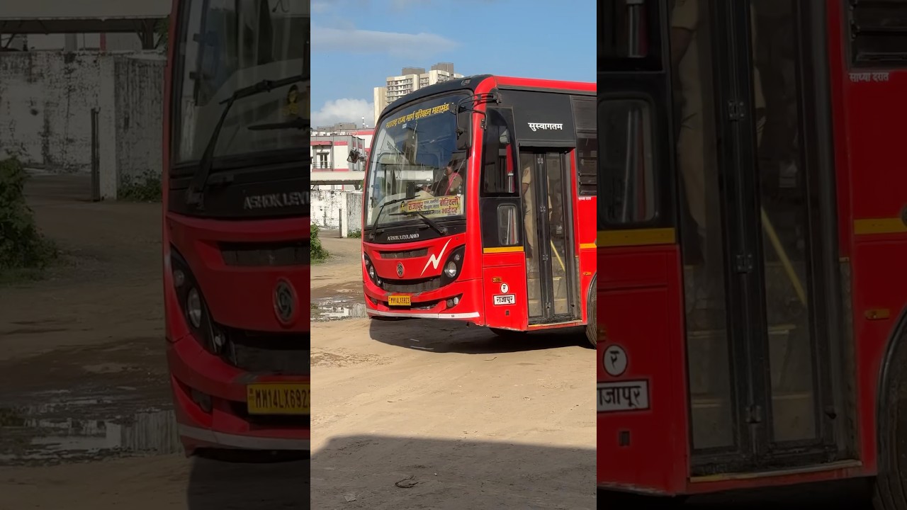 MSRTC Lalpari Bus Bhayandar - Nate Route At Borivali Bus Depot #shorts