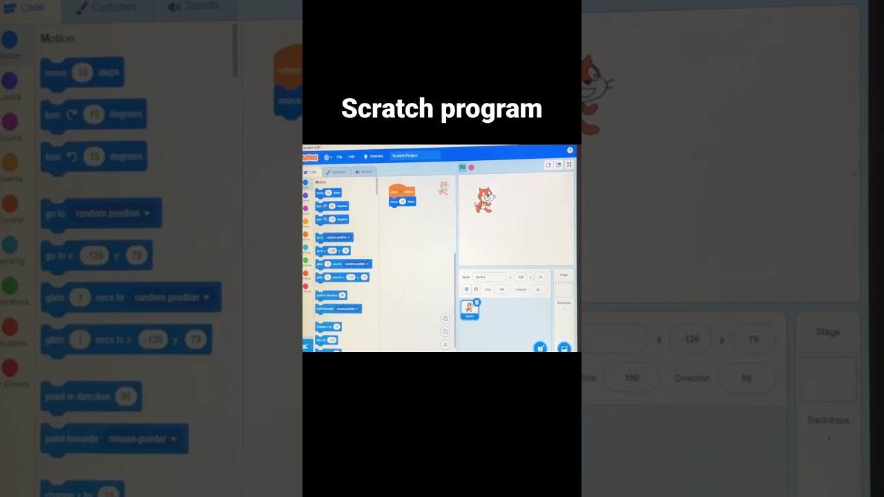 How to move your sprite in scratch(learning)