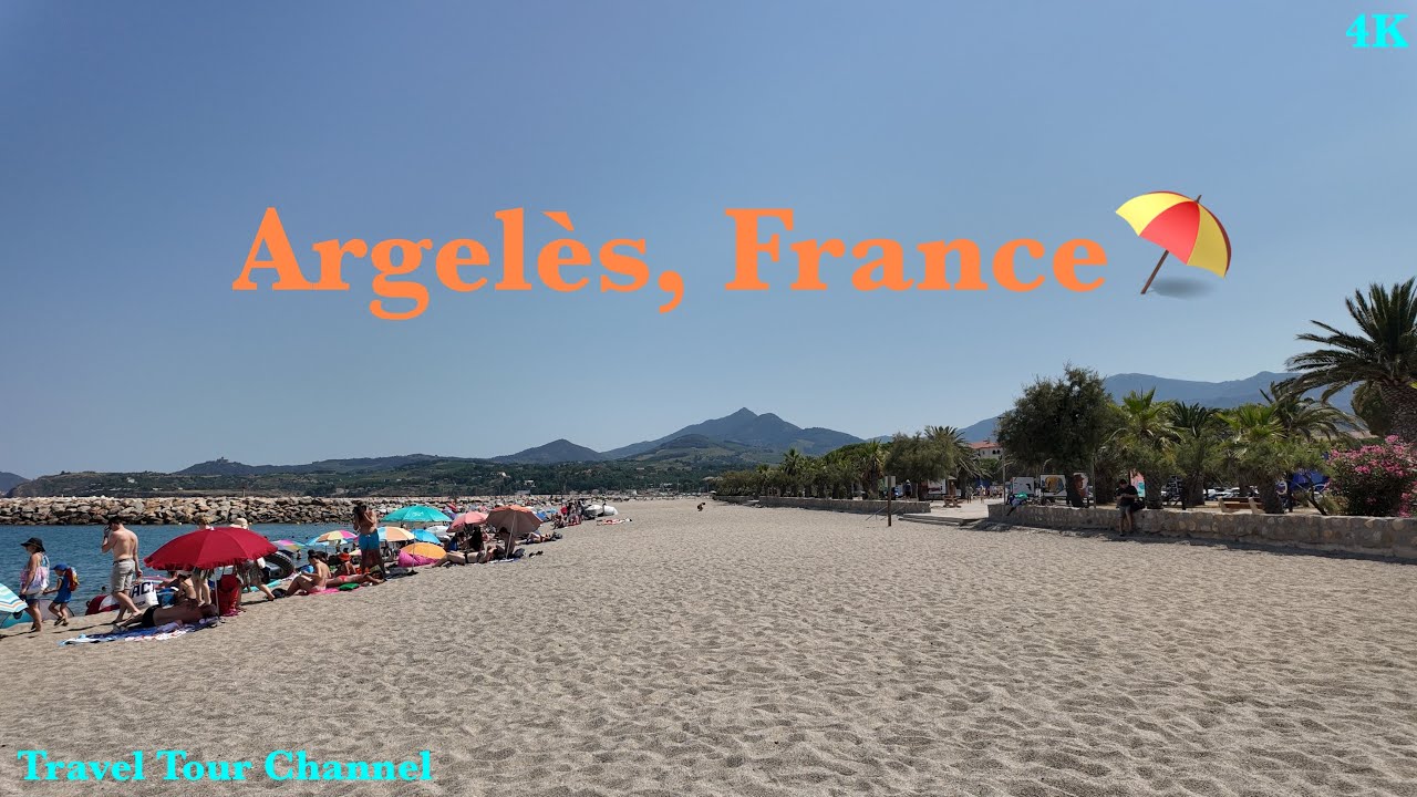 🇫🇷 Argelès-sur-mer, France - Walking Tour 4K
