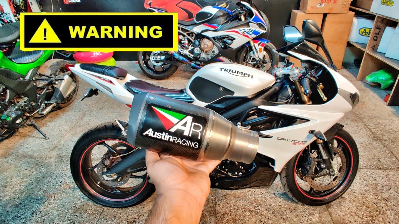 Loudest Daytona 675 with Austin racing exhaust || Ab machega aatank