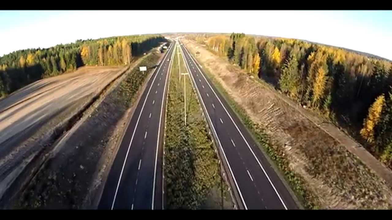 E18 Haminan ohikulkutie lentovideo vko 40 2014