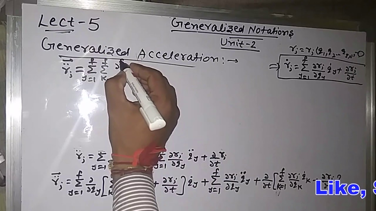 Classical mechanics, unit-2, lect-5,generalized acceleration in Hindi