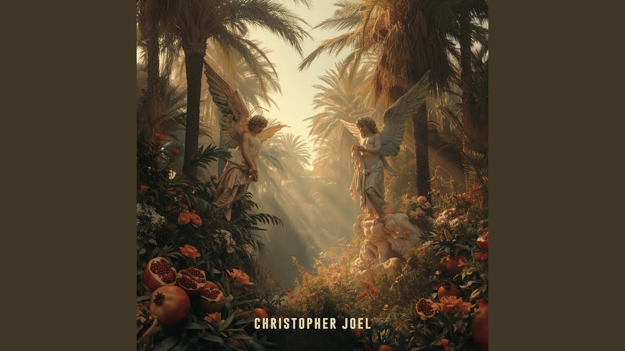 Palm Trees, Cherubim, Open Flowers, and Pomegranates