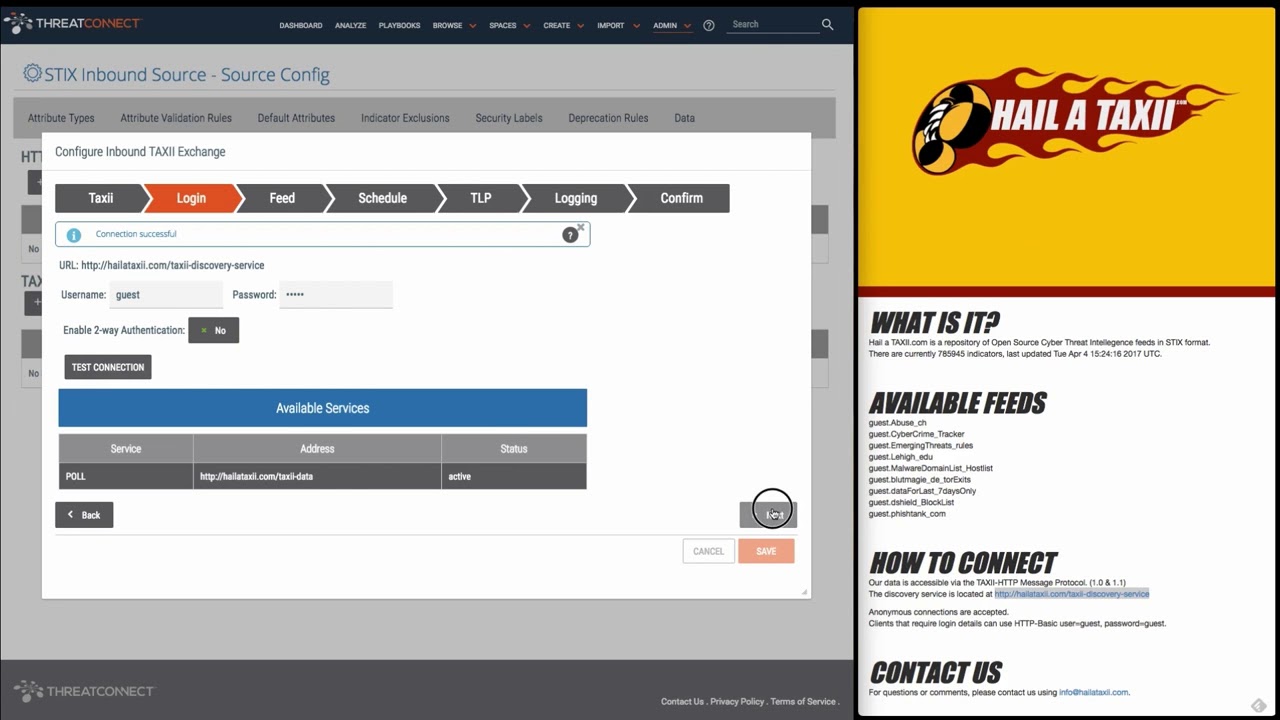 ThreatConnect STIX TAXII