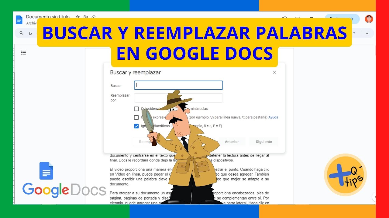 BUSCAR y REEMPLAZAR PALABRAS en GOOGLE DOCS