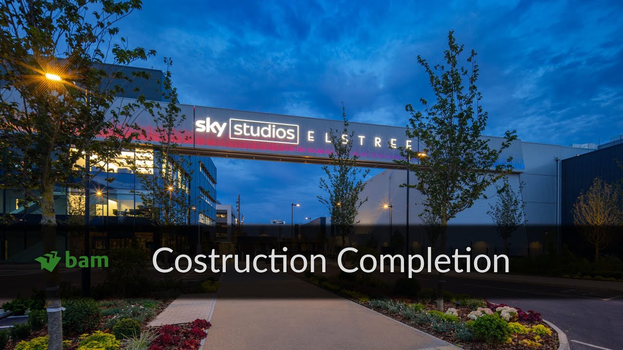 Sky Studios at dusk - Construction Completion