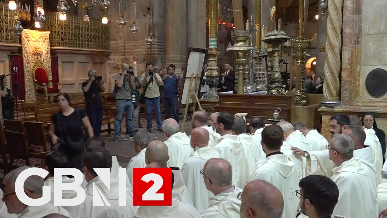 LIVE: Mass for Pope Francis held in the Holy Sepulchre of Jerusalem
