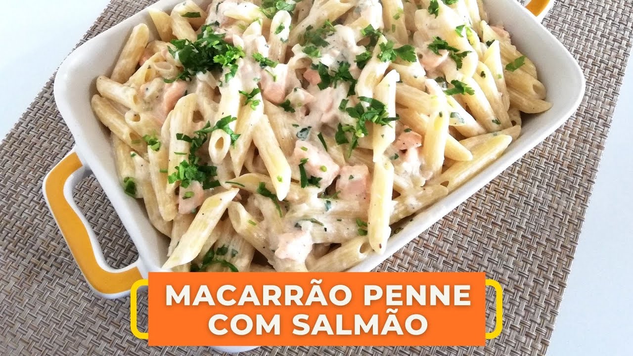 MACARRAO PENNE COM SALMÃO - FICA DELICIOSO!