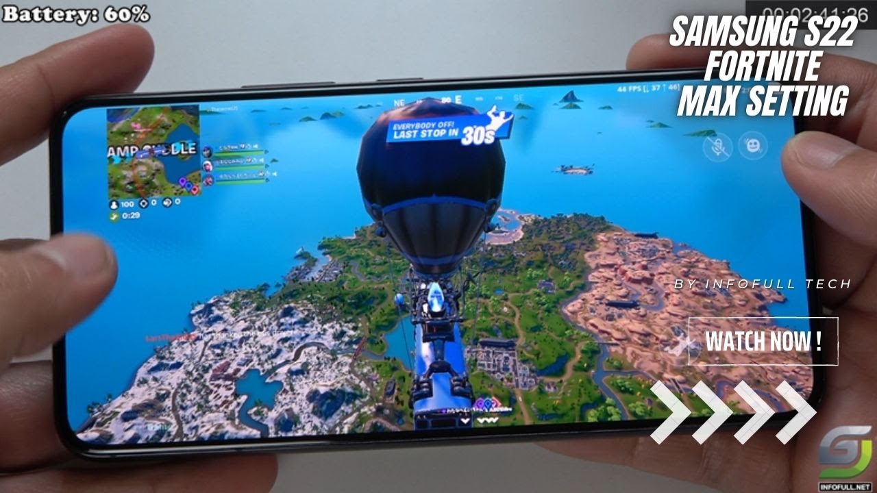 Samsung Galaxy S22 5G Fortnite Gameplay
