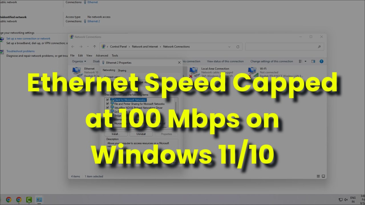 Fix Ethernet Speed Capped at 100 Mbps On Windows 11/10