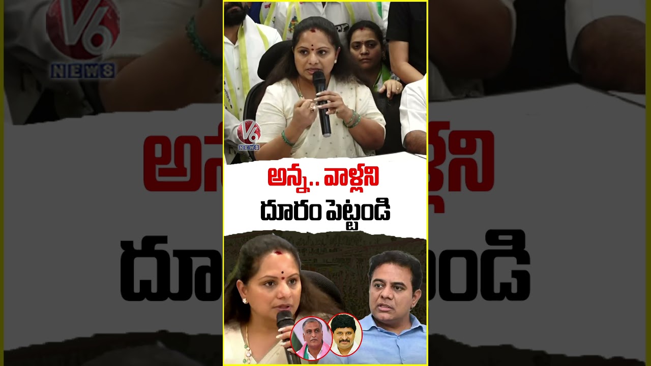 KTR You Stay Away From Harish Rao,Santosh Rao : Kavitha | V6 News