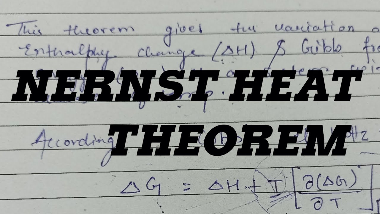 Nernst Heat Theorem Explain/ 3rd law of thermodynamic