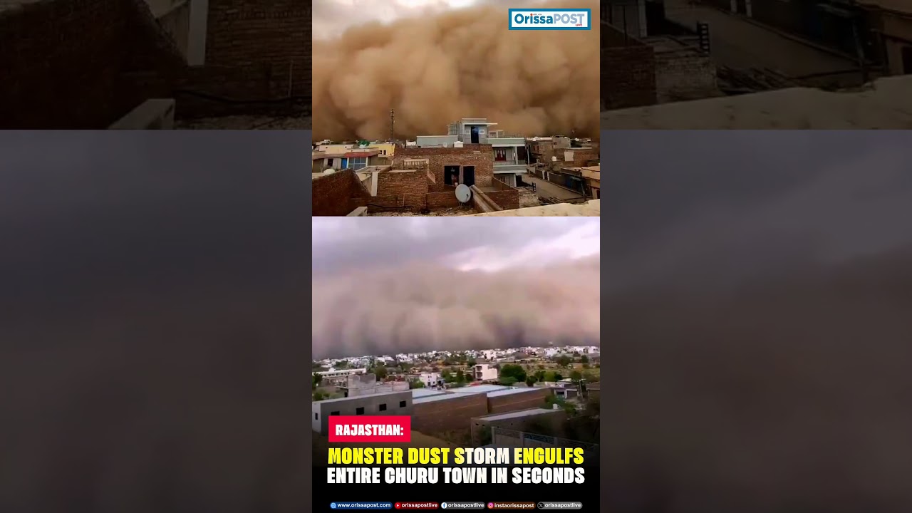 Monster Dust Storm Engulfs Entire Churu Town in Seconds || Day Turns Into Night in Rajasthan