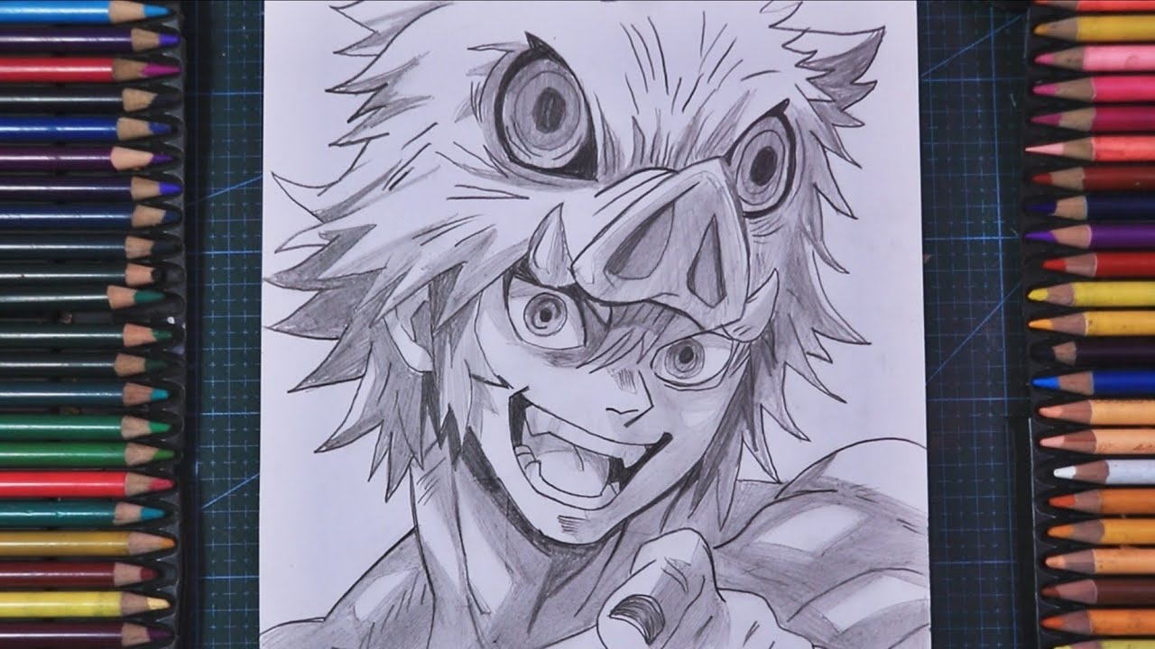 How To Draw INOSUKE HASHIBIRA || Demon Slayer || Anime Drawing Step By Step