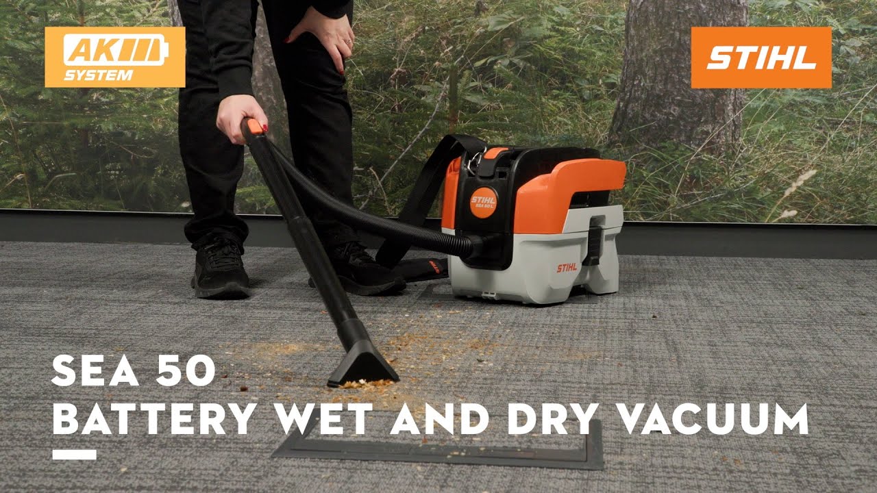 Аккумуляторный пылесос STIHL SEA 50 | Аккумуляторная система STIHL AK | STIHL Пылесос для влажной...