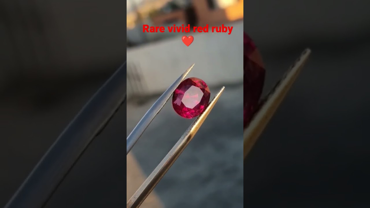 Rare quality of Ruby , vivid red deep red Ruby no treatment certified