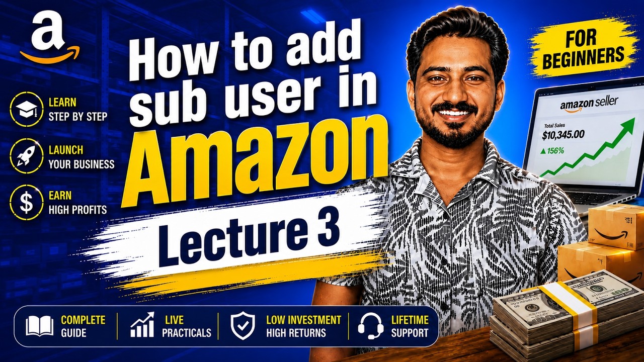 How to add sub user in Amazon FBA Seller Central l Sp Amazon