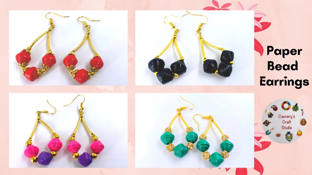 Discover the Art: Colorful Round Paper Bead Earrings Tutorial | Fashion earrings | Eco freiendly