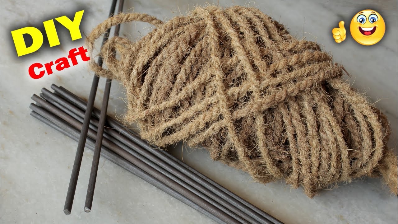 DIY Craft Idea Out of Coconut Rope || Handmade craft || Easy and Fast Doormat Making at Home