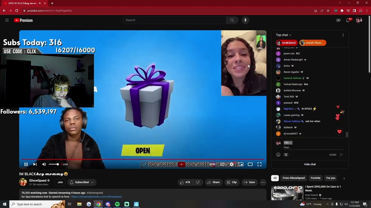Clix Reacts To iShowSpeed Winning Fortnite With Aaliyah || Full Fight