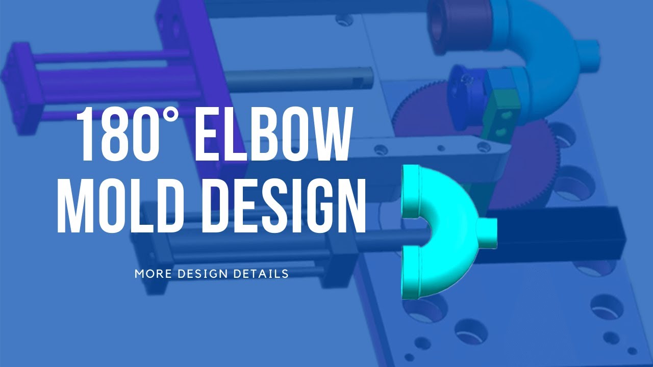 Pipe fitting mold design: 180 degree elbow.