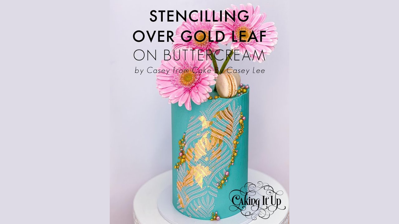 Stencilling over Gold leaf