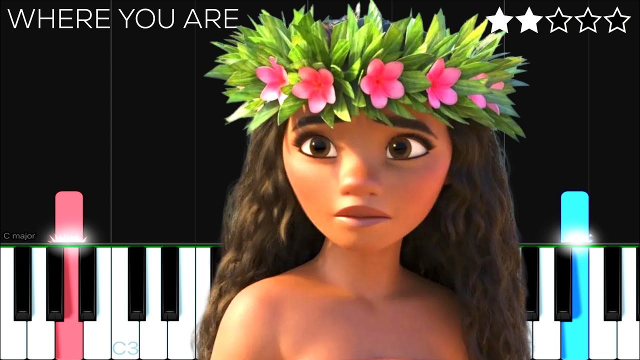 Moana - Where You Are | EASY Piano Tutorial