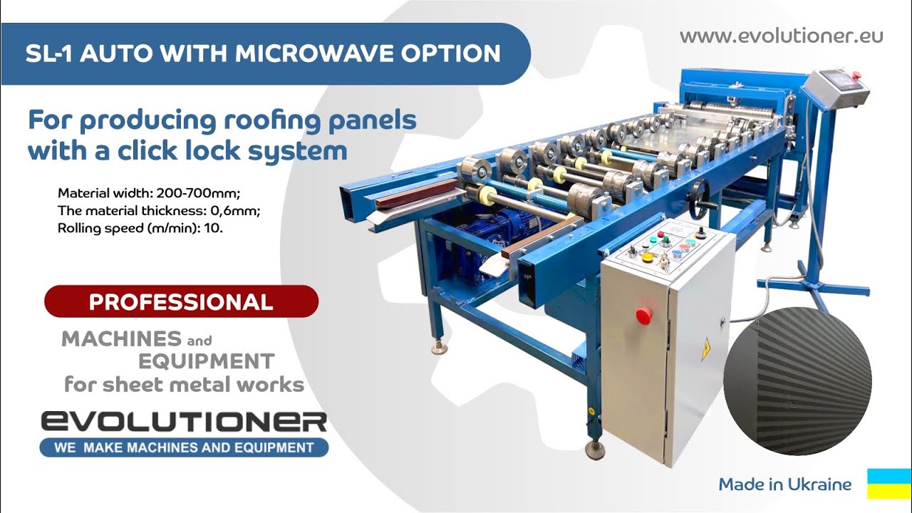 Snap lock machine Sl-1 auto Evolutioner with microwave option.