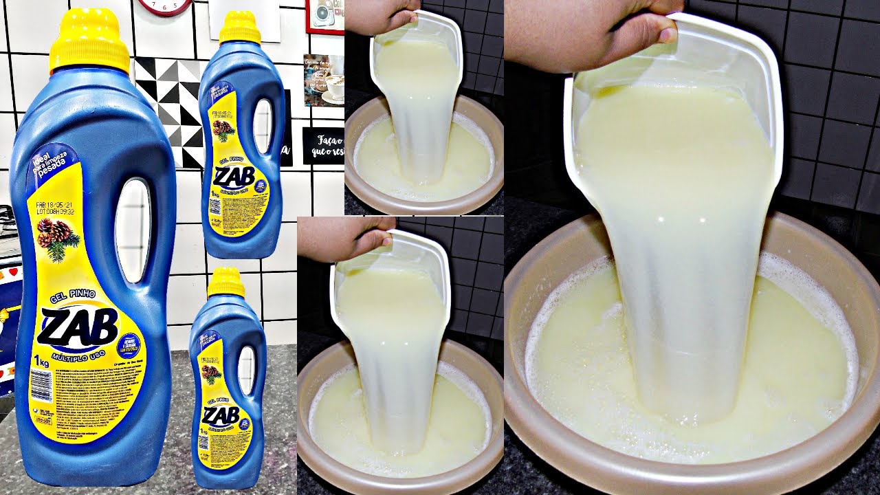 FAÇA 5 LITROS DE PINHO GEL ZAB IGUAL DO MERCADO APENAS 4 INGREDIENTES SUPER ECONOMICO/ PINHO GEL ZAB