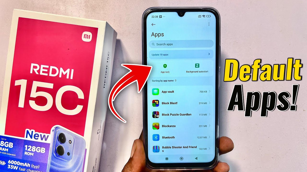 Redmi 15C: как изменить приложения по умолчанию!