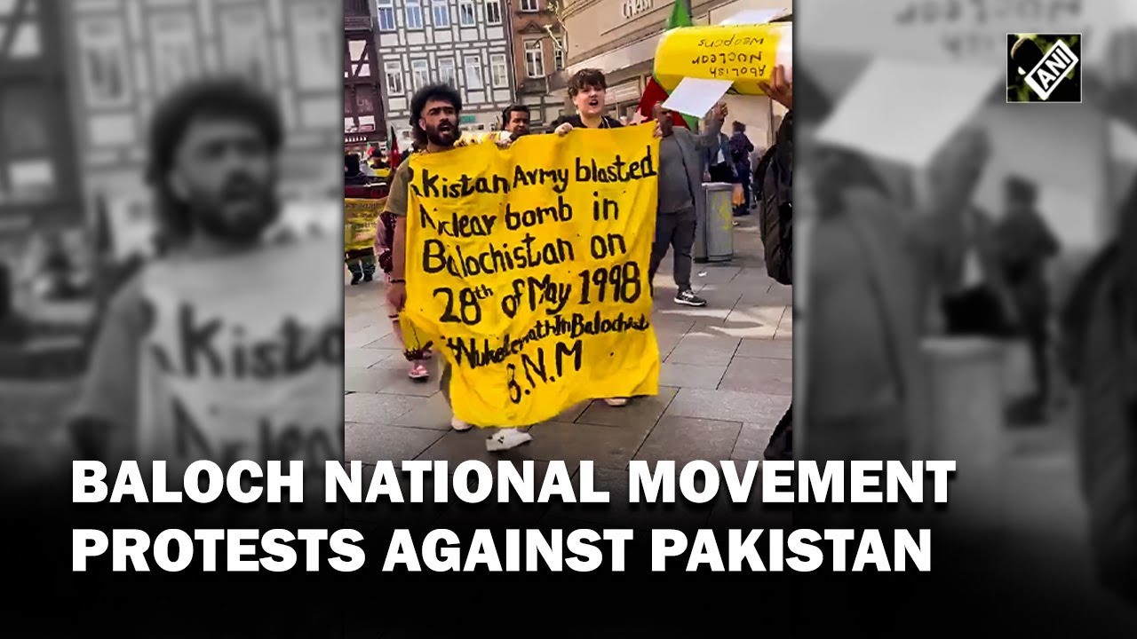 Baloch National Movement protests in Germany’s Göttingen City against Pak Nuke tests in Balochistan