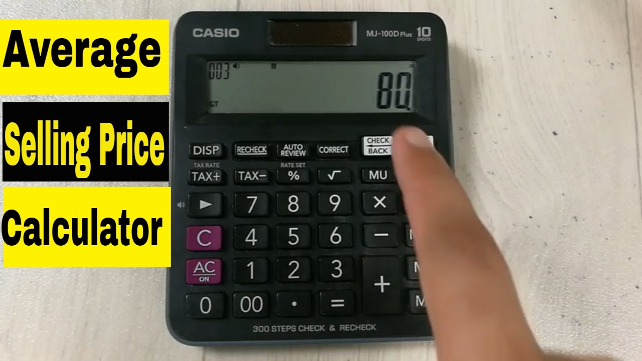 How to Calculate Average Selling Price on Calculator - Retail Math