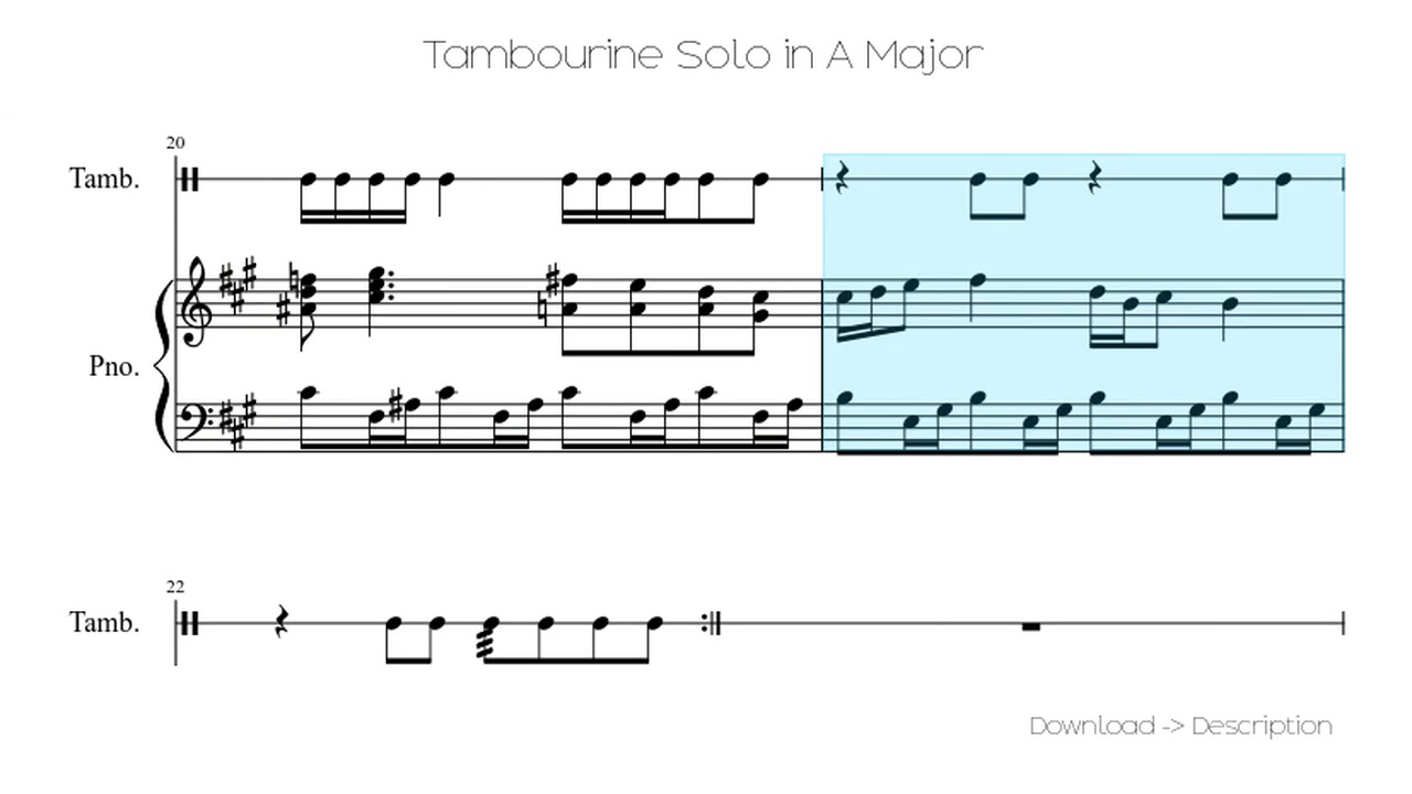 🎶 Tambourine Solo In A Major 🎸🎸