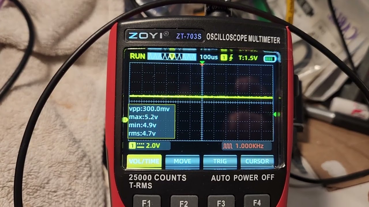 Stock 600XL booting with debug firmware probes was recalibrated